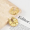 304 Stainless Steel Wrinkle Hoop Earrings For Women EJEW-B113-01G-01-3