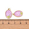 304 Stainless Steel Enamel Pendants STAS-U061-43G-03-3