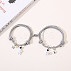 2Pcs Magnetic Spaceman Alloy & Plastic Charm Bracelets FS-WG3FC4A-06-1