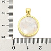 Brass Micro Pave Clear Cubic Zirconia Pendants KK-K354-04G-12-3