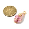 2Pcs Electroplated Natural Quartz Crystal Dyed Copper Wire Wrapped Pendants PALLOY-JF03170-01-2