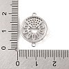 Brass Pave Clear Cubic Zirconia Connector Charms KK-S389-37P-3