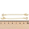 Brass Micro Pave Cubic Zirconia Ends with Chains KK-U043-02G-3