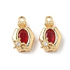 Brass Micro Pave Cubic Zirconia Pendants KK-S531-06G-2