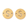 PVD Vacuum Plating 201 Stainless Steel Hollow Flat Round Links FIND-R149-03S-G-1
