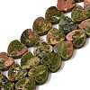 Natural Unakite Beads Strands G-M403-A23-03-2