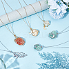 6Pcs 2 Colors Brass Chain Macrame Pouch Necklaces Making NJEW-WR00004-4