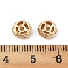 Brass Micro Pave Clear Cubic Zirconia Spacer Beads LS-KK-K371-31G-3