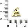 Heart Theme Brass Micro Pave Cubic Zirconia Charms KK-H475-56G-02-3