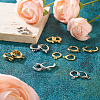 8 Pairs 8 Style Brass Hoop Earrings EJEW-PJ0001-05-5