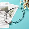 Pearl Luster Plated Round Faceted Natural Agate Pendant Necklace NJEW-JN03657-02-2