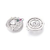 Brass Micro Pave Cubic Zirconia Pendants KK-T073-39P-3