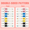 PU Leather & Cotton Name Marker Keychain AJEW-WH0514-025-3