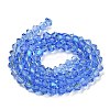 Transparent Electroplate Glass Beads Strands GLAA-F029-2mm-D07-2