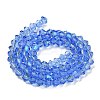 Transparent Electroplate Glass Beads Strands GLAA-F029-2mm-D07-2