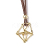 Crystal Holder Cage Necklaces NJEW-JN04586-03-7