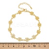 Clover Brass Micro Pave Clear Cubic Zirconia Link Chain Bracelets for Women BJEW-A090-03G-5
