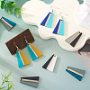 10Pcs 5 Colors Resin & Wood Pendants RESI-TA0004-50-8
