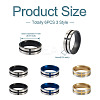 6Pcs 3 Style Stainless Steel Plain Band Rings RJEW-CF0001-01-3