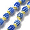 Handmade Millefiori Lampwork Beads Strands LAMP-F035-12O-1