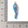 Rack Plating Brass Enamel Pendants KK-A229-29G-05-3