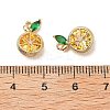 Brass Micro Pave Cubic Zirconia Charms KK-A259-24G-02-3