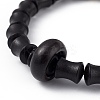 Wood Column Beaded Stretch Bracelet for Women BJEW-H566-11C-3
