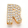 Brass Micro Pave Cubic Zirconia Charms KK-N254-217G-R-1