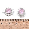 Flat Round Brass Micro Pave Cubic Zirconia Box Clasps KK-B125-15B-03S-3