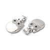 Brass & Glass & Cubic Zirconia Pendants KK-G468-14P-2