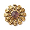 Natural Amethyst Flower Pendants STAS-R009-05G-04-1