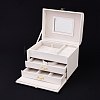 PU Leather Jewelry Organizer Box CON-P012-04A-5
