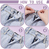40Pcs 2 Colors Silicone Zipper Holder Upper for Jeans HJEW-NB00228-3