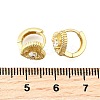 Heart Brass Micro Pave Clear Cubic Zirconia Hoop Earrings EJEW-Z121-05G-5