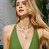 1Pc Stainless Steel Rectangle with Letter Pendants NJEW-TA0001-22I-6
