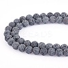 Unwaxed Natural Lava Rock Bead Strands X-G-F309-8mm-4