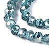 Transparent Electroplate Glass Beads Strands EGLA-Q131-01A-03-3