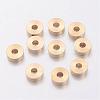 Golden Brass Rondelle Spacer Beads X-KK-EC859-1G-2