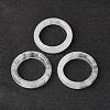 Natural Quartz Crystal Plain Band Ring RJEW-P044-01B-09-1