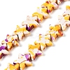 Spray Painted Synthetic Turquoise Beads Strands UNKW-T001-11-5