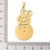 Christmas Theme 304 Stainless Steel Pendants STAS-Q005-01G-05-3