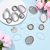 5Pcs Vintage Tibetan Alloy Brooch Cabochon Bezel Settings FIND-YW0009-70-5