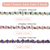 6 Yards 3 Colors Flower Polyester Lace Trim OCOR-GF0003-17-2