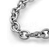 304 Stainless Steel Cable Chain Bracelets BJEW-G618-04P-B-2