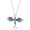 Alloy Enamel Dragon Pendant Necklaces LS-NJEW-V005-01AS-01-1