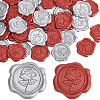 50Pcs 2 Styles Adhesive Wax Seal Stickers DIY-CP0009-10B-1