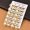 PVD Vacuum Plating 202 Stainless Steel Huggie Oval Hoop Earrings EJEW-H003-07G-07-1