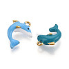 Ion Plating(IP) 304 Stainless Steel Enamel Pendants STAS-N114-18G-2