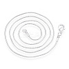 Brass Round Snake Chain Necklace with Lobster Claw Clasps MAK-ZX002-01C-S-3