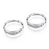 Non-Tarnish 304 Stainless Steel Word Good Luck Adjustable Ring for Women LS-RJEW-T027-13P-2